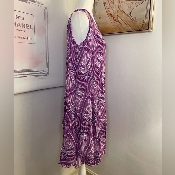 Denim 24/7 Sleeveless Sundress Plus Size 22/24 1X Purple & White - Picture 11 of 13